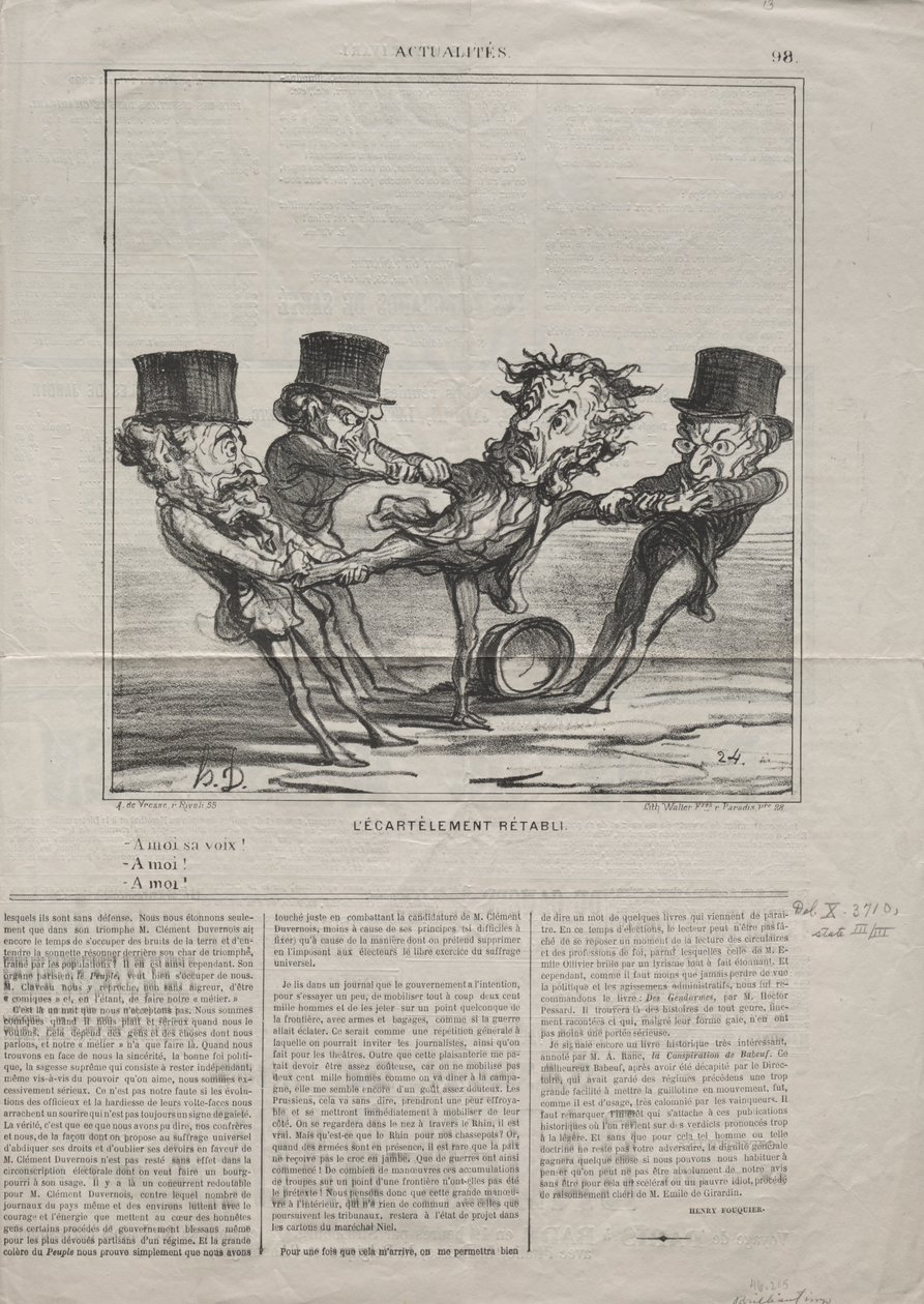 Actualités (n° 98) : Le quartier rétabli - Honoré Daumier