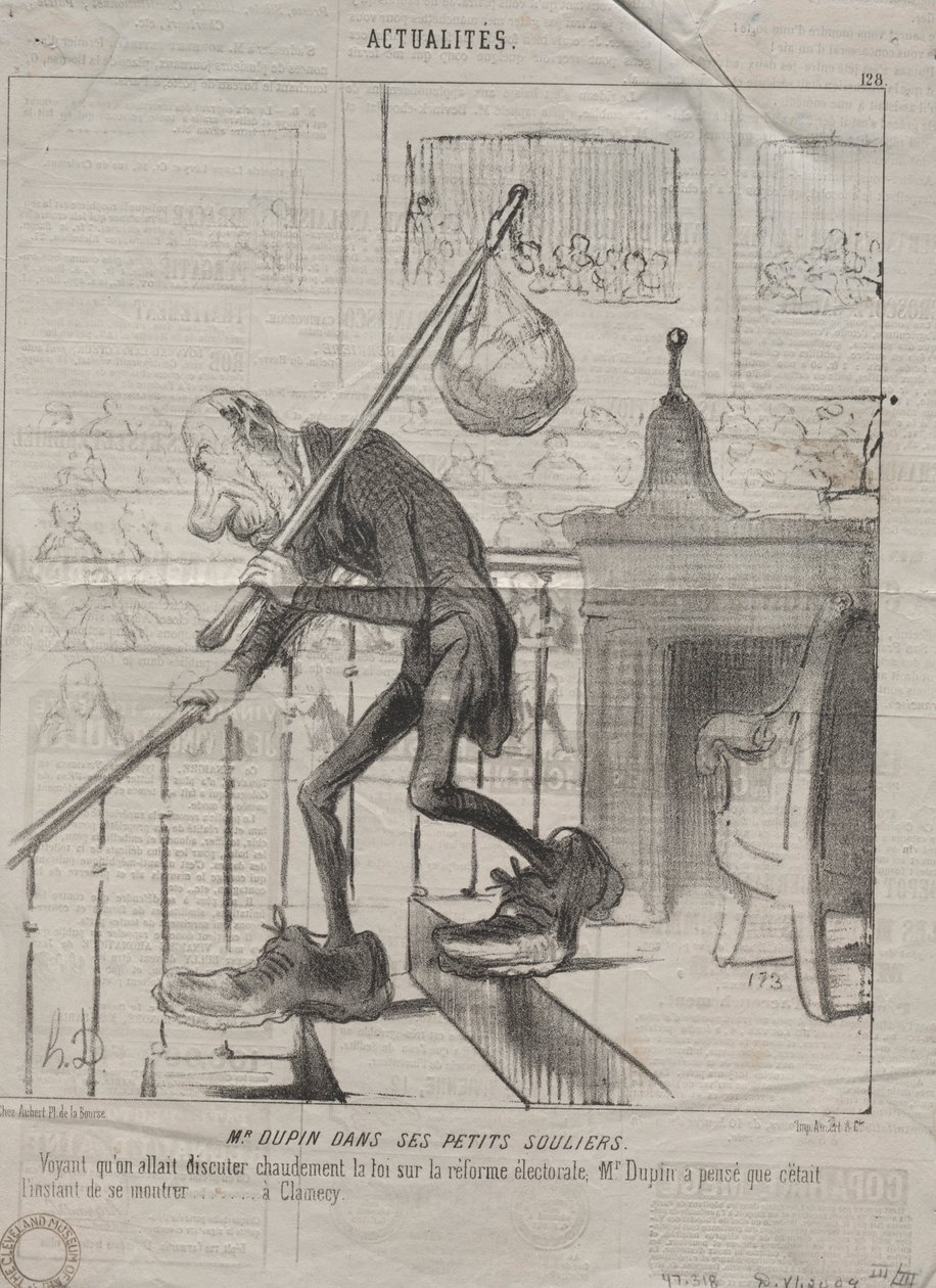 Actualités No. 128 : M. Dupin dans ses petits souliers, 1850 - Honoré Daumier