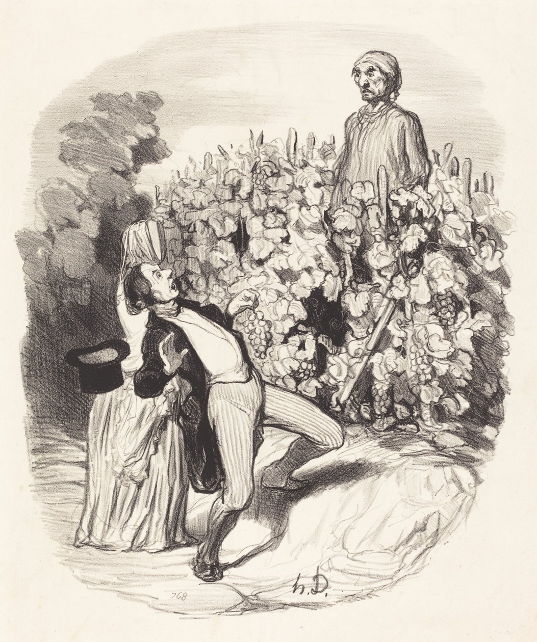 Ah! Saperlotte, je crois que nous sommes pincés! - Honoré Daumier