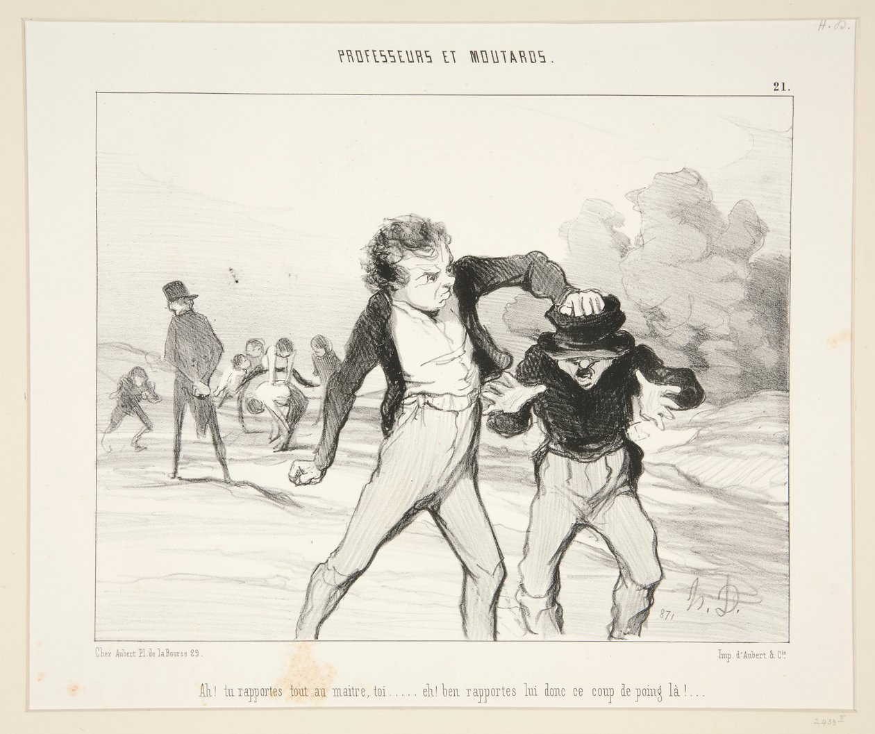 Ah! Tu rapportes tout au maître? - #21 de Professeurs et Moutards - Honoré Daumier