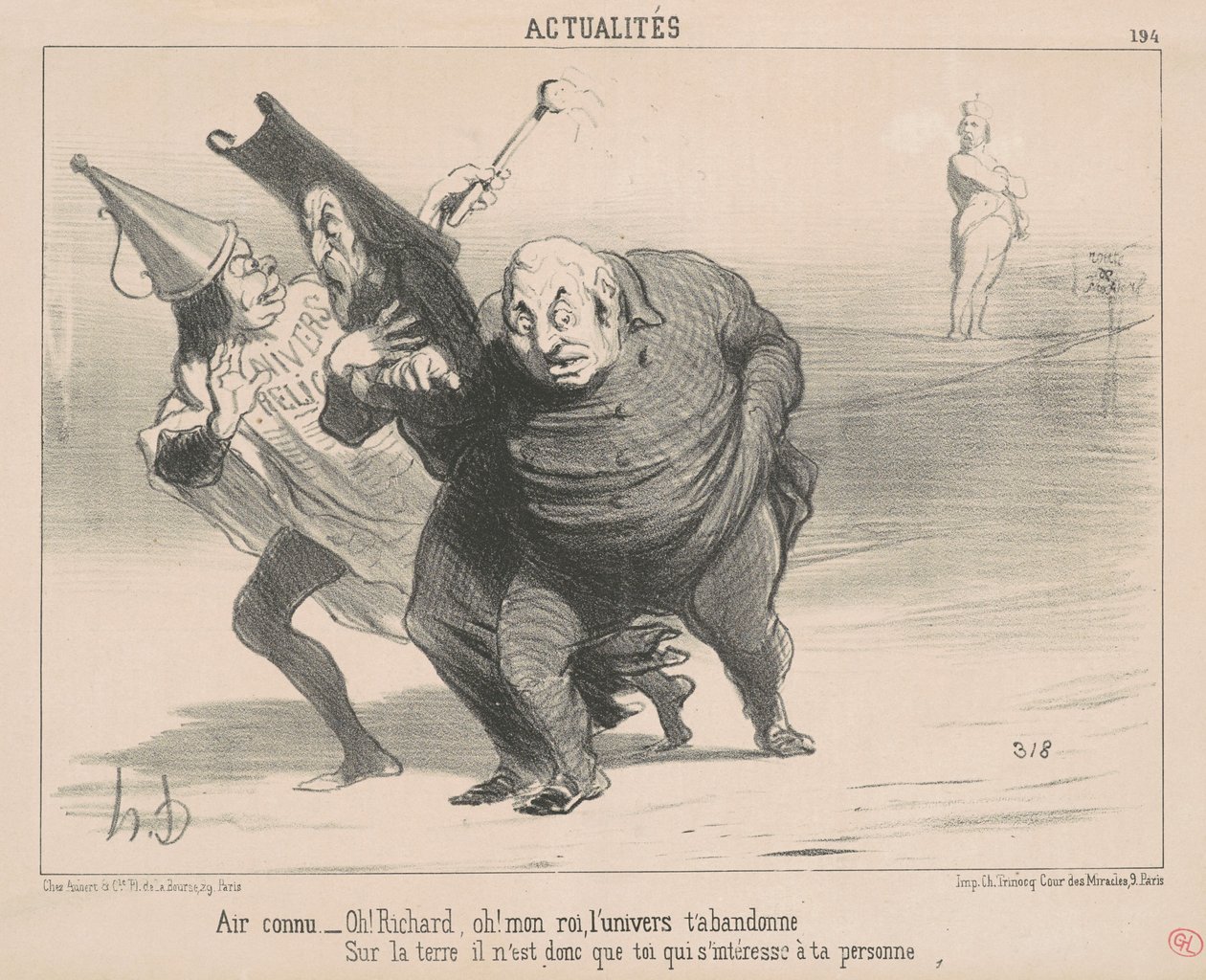 Air connu: Oh! Richard, Oh! Mon roi - Honoré Daumier