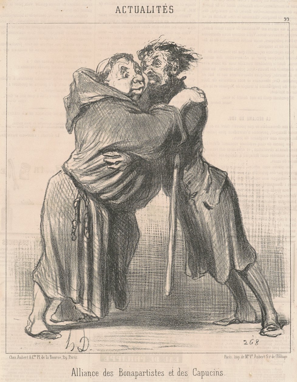 Alliance des Bonapartistes et des Capucins - Honoré Daumier
