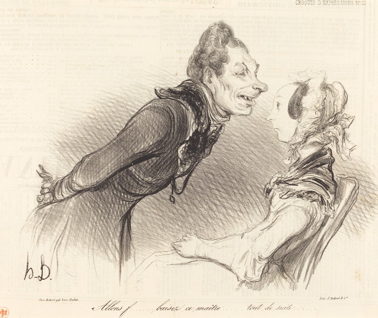 Allons... baisez ce maître... tout de suite... - Honoré Daumier
