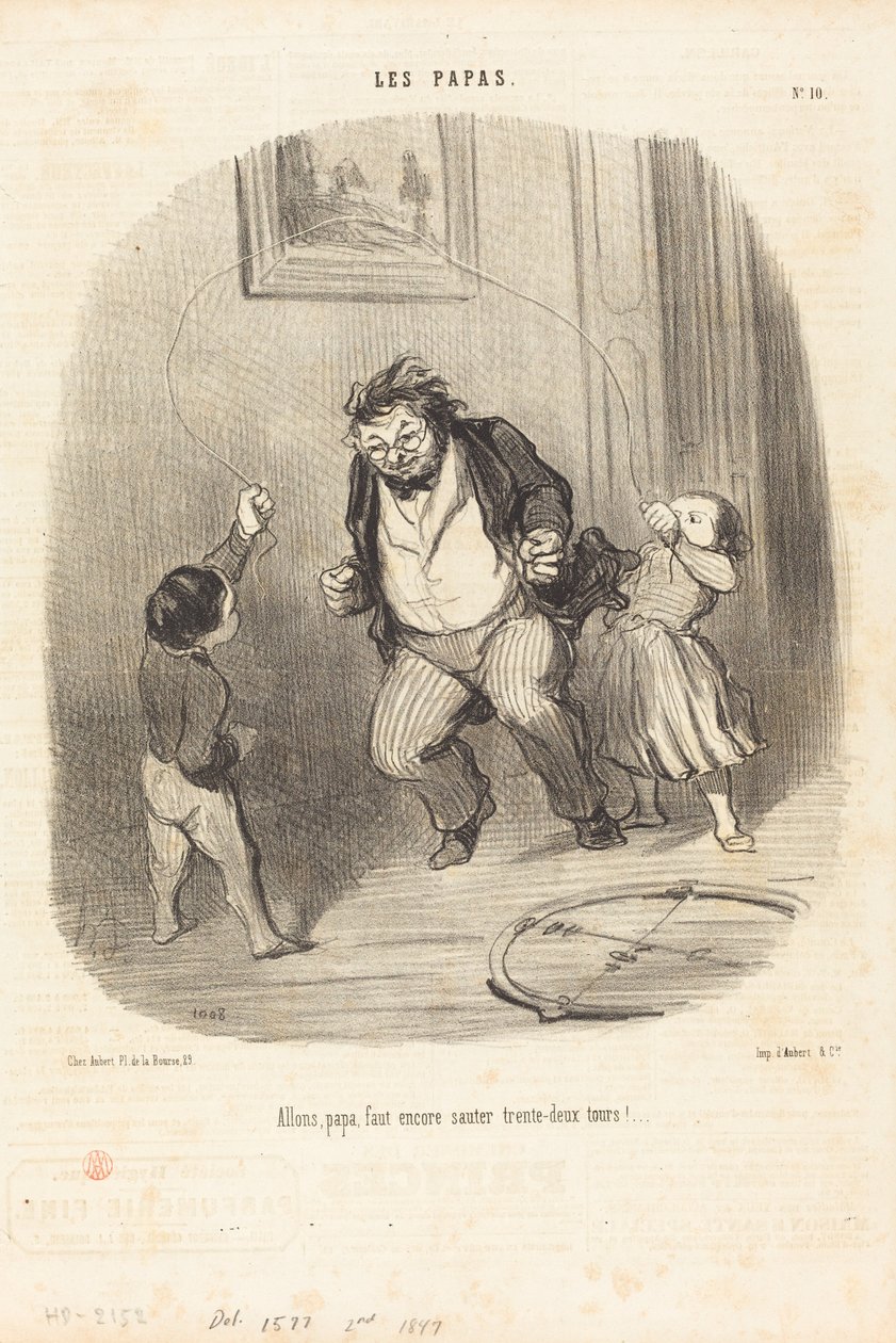 Allons, papa... encore... trente-deux tours!... - Honoré Daumier