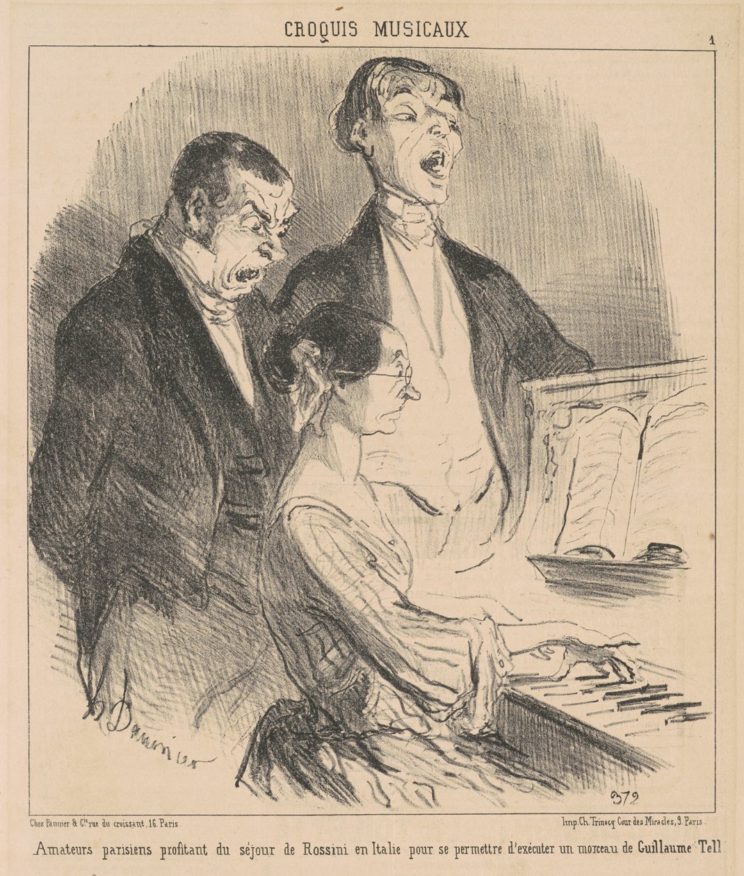 Amateurs parisiens profitant du séjour de Rossini - Honoré Daumier