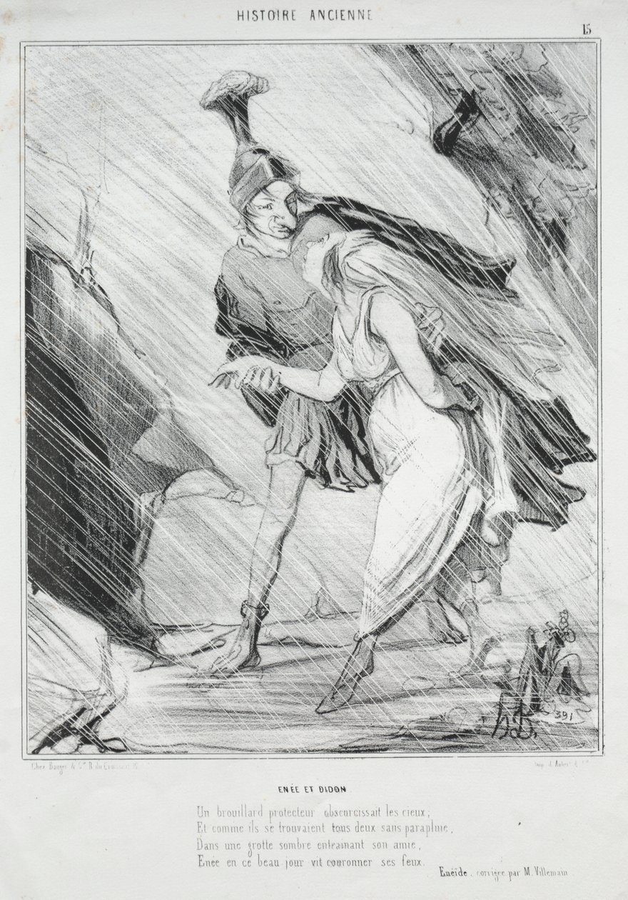 Histoire ancienne (plaque 15) : Énée et Didon - Honoré Daumier