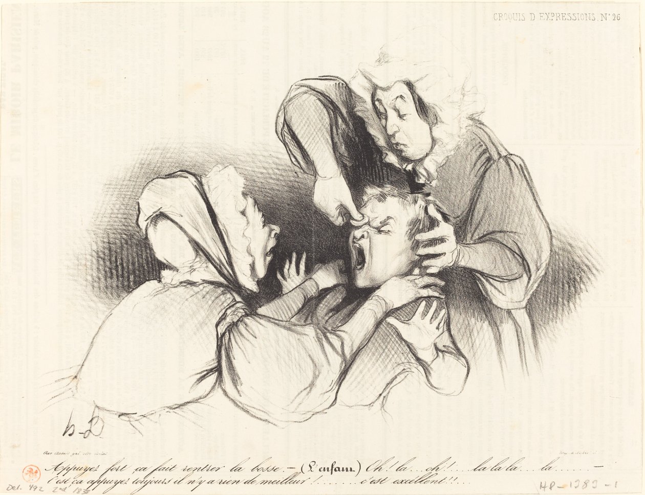 Appuyez fort, ça fait rentrer la bosse... - Honoré Daumier