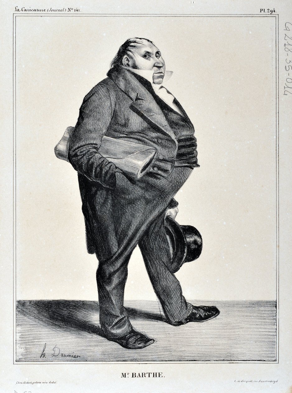 Charivari de 1833 : Série Célébrités de la Caricature - Honoré Daumier