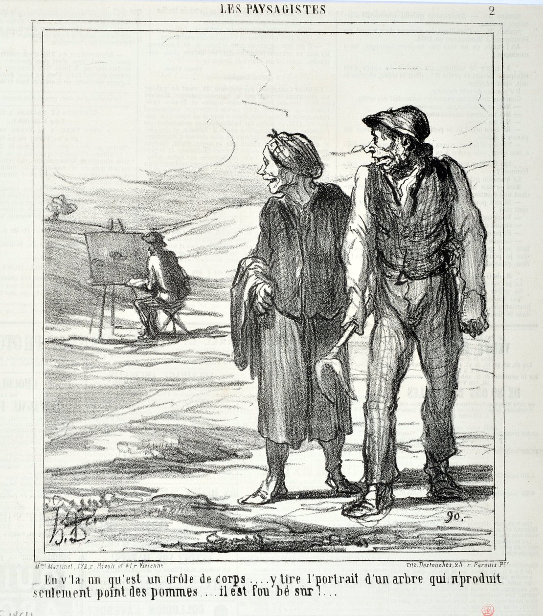 Charivari de 1864 : Série LES LANDSAGISTS - Honoré Daumier