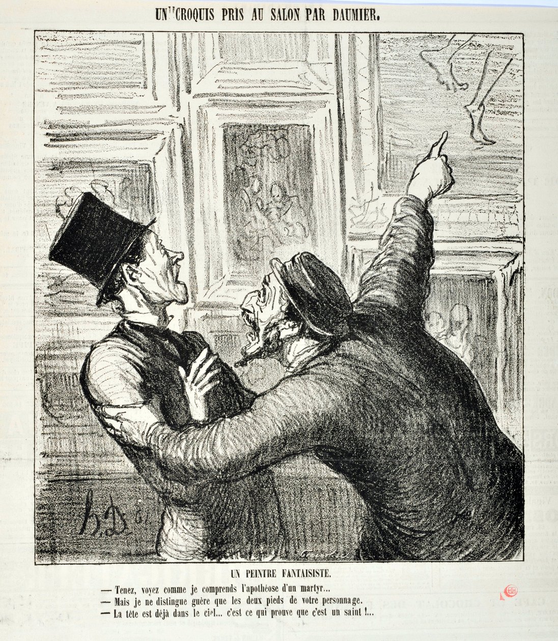 Charivari de 1865 : Série Croquis pris au Salon Un peintre fantaisiste - Honoré Daumier