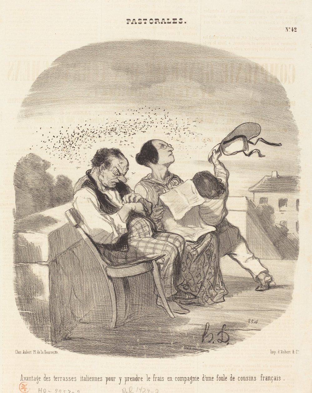 Avantages des terrasses italiennes... - Honoré Daumier