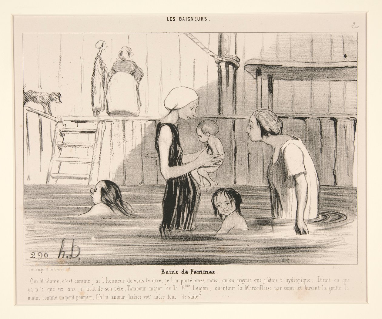 Bains des Femmes. Oui Madame - Honoré Daumier