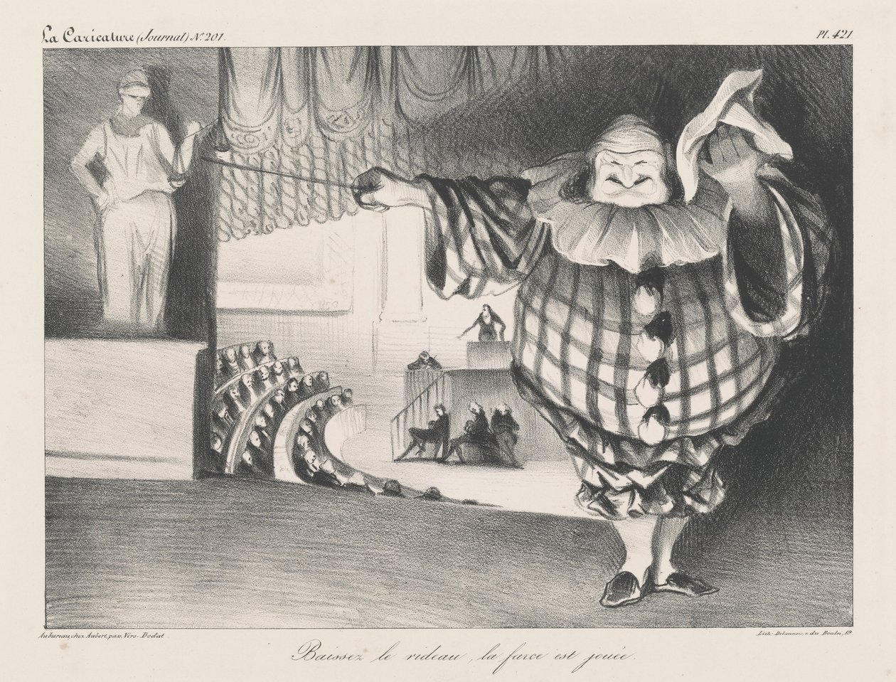 Baissez le rideau, la farce est jouée - Honoré Daumier