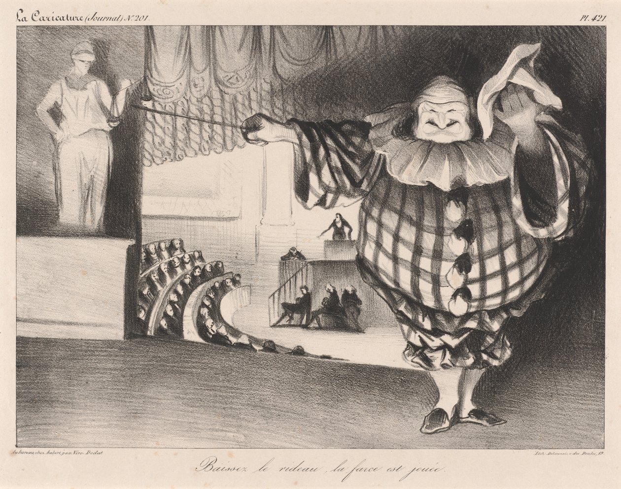 Baissez le rideau, la farce est jouée - Honoré Daumier