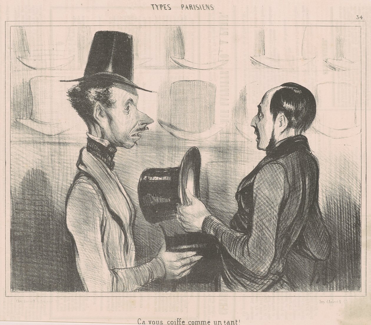Ça vous coiffe comme un gant! - Honoré Daumier