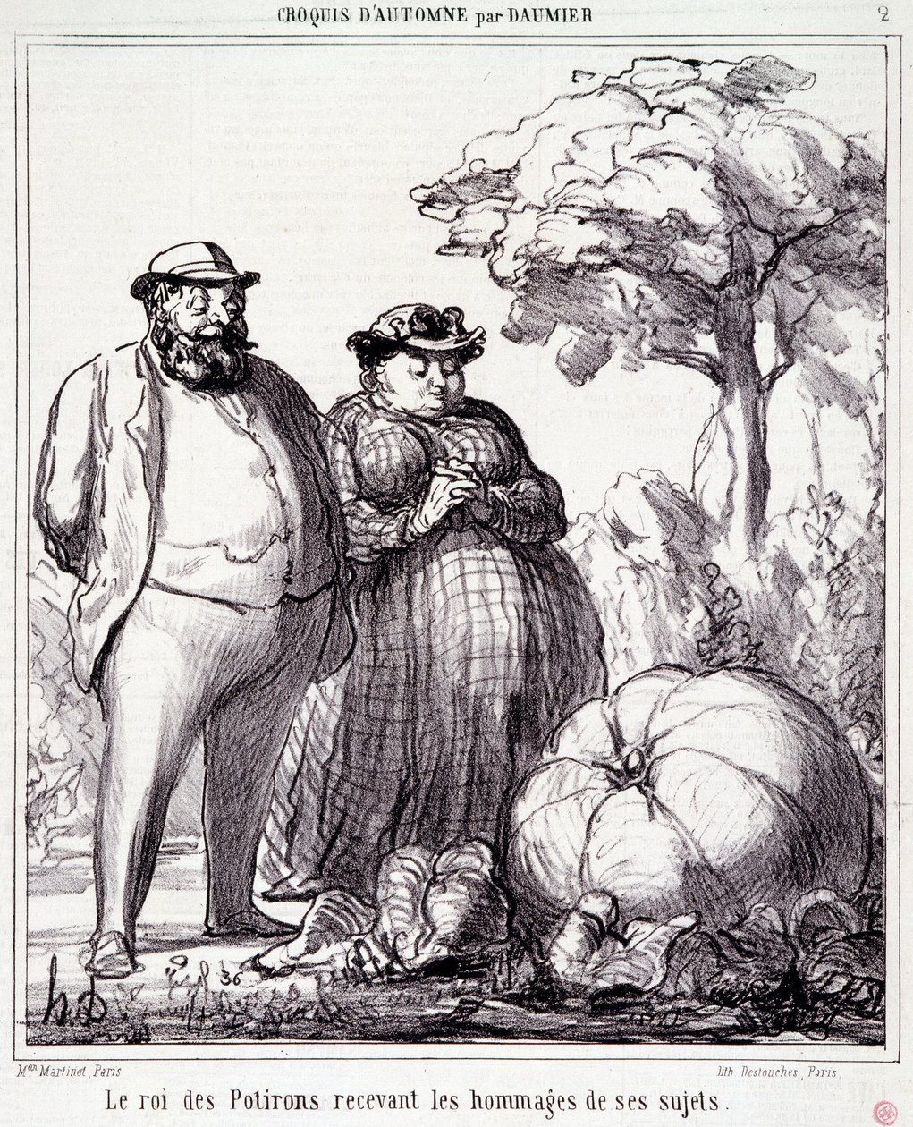 Caricature sur le jardinage. Série 