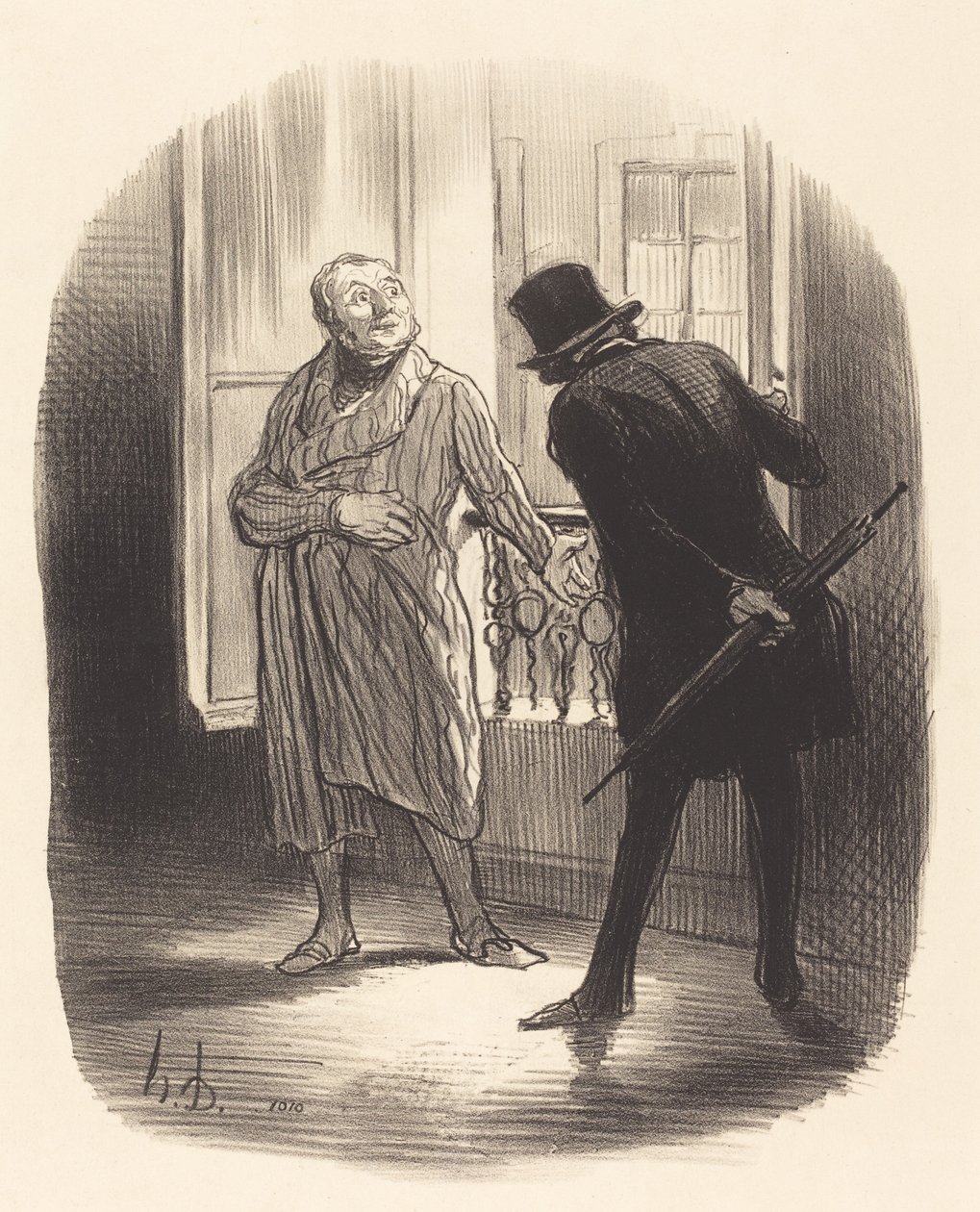 Ce logement est un peu cher, pour la place Royale... - Honoré Daumier