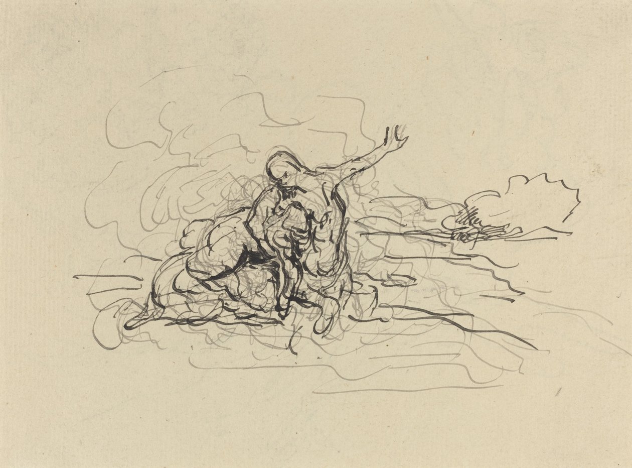 Centaure Enlevant une Femme - Honoré Daumier