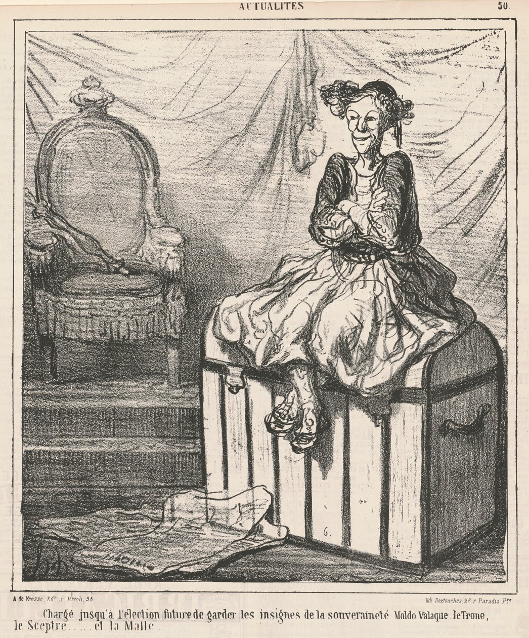 Chargé de garder les insignes de la souveraineté - Honoré Daumier
