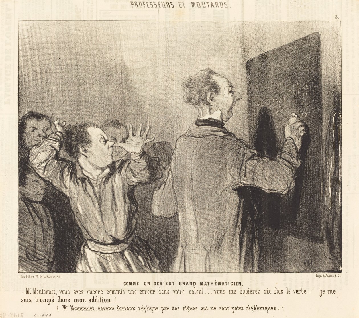 Comment on devient un grand mathématicien - Honoré Daumier
