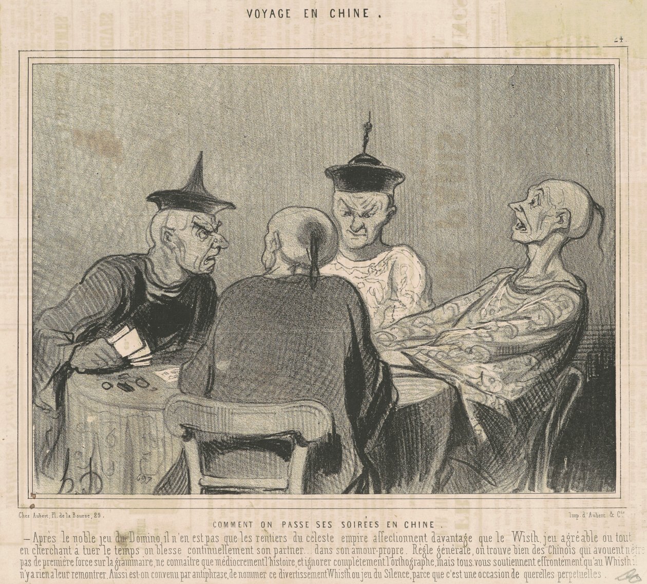Comment on passe ses soirées en Chine - Honoré Daumier