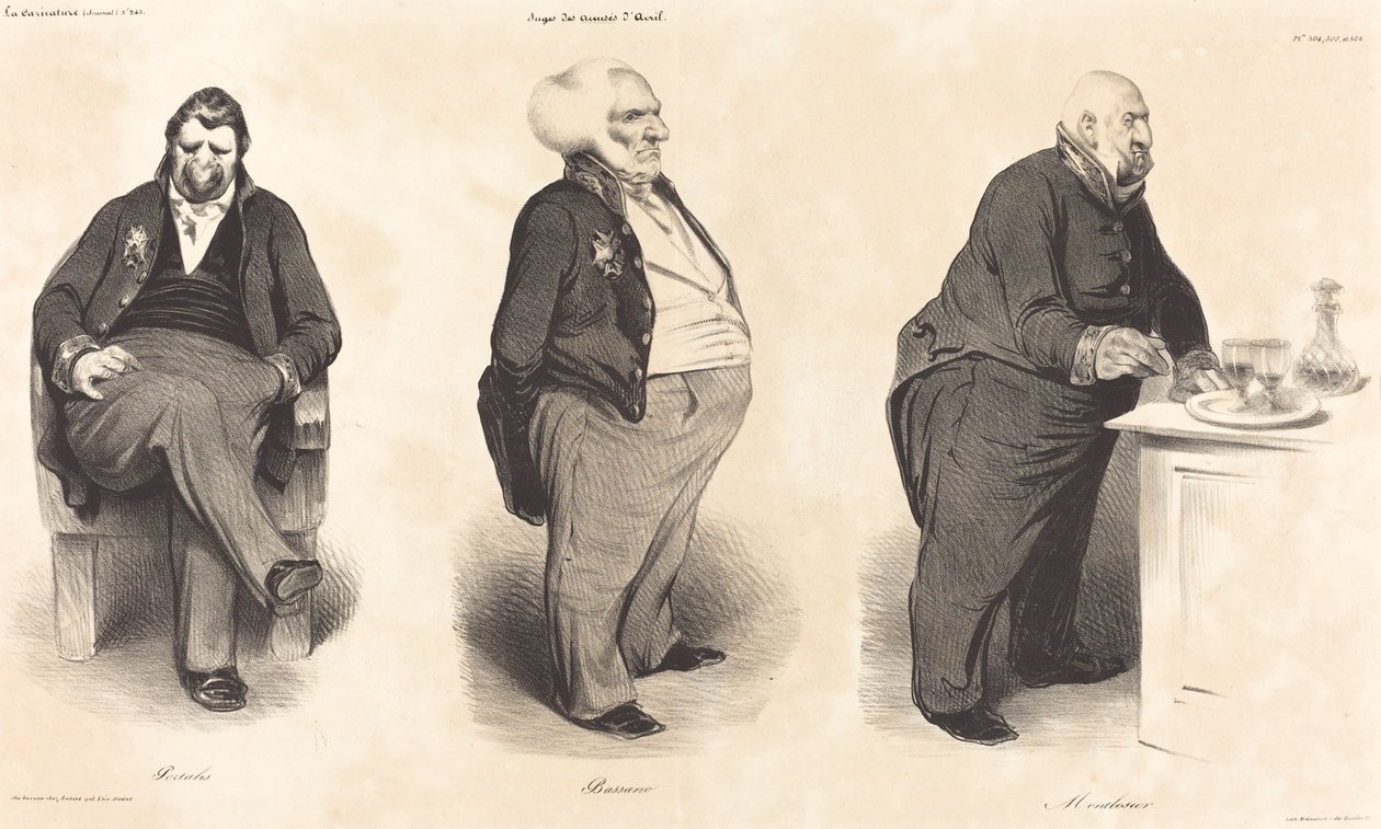 Comte Portalis - Duc de Bassano - Comte de Montlosier - Honoré Daumier