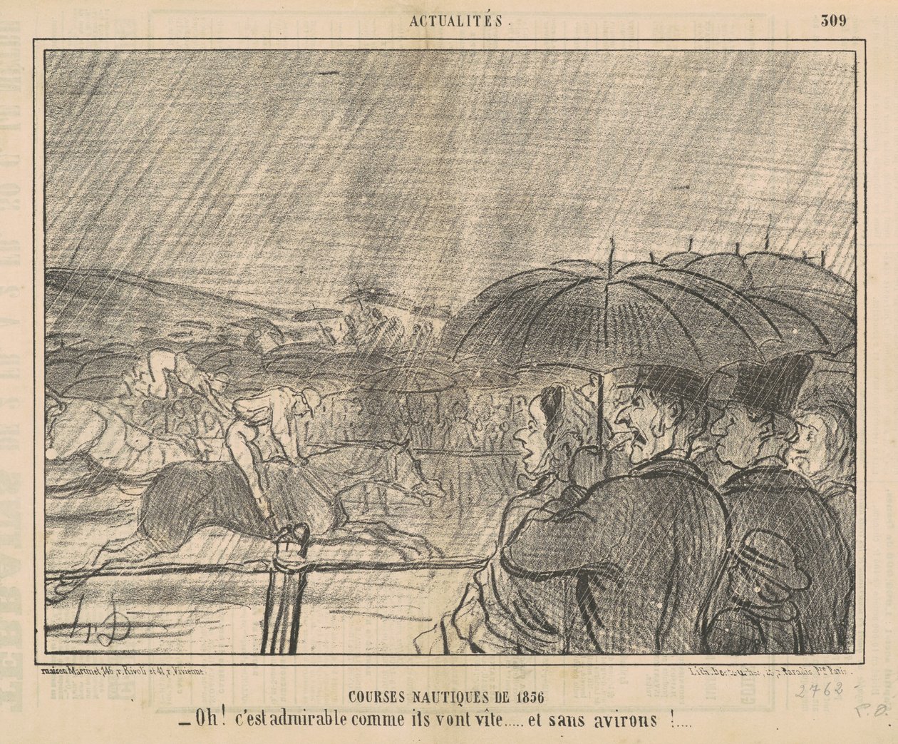 Courses nautiques de 1856 - Honoré Daumier