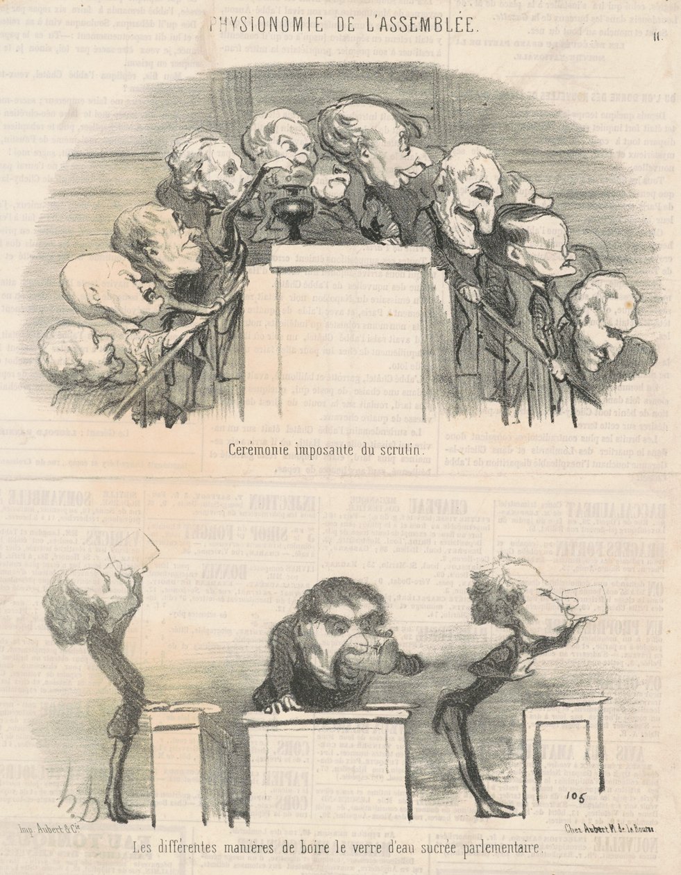Cérémonie imposante du scrutin - Honoré Daumier