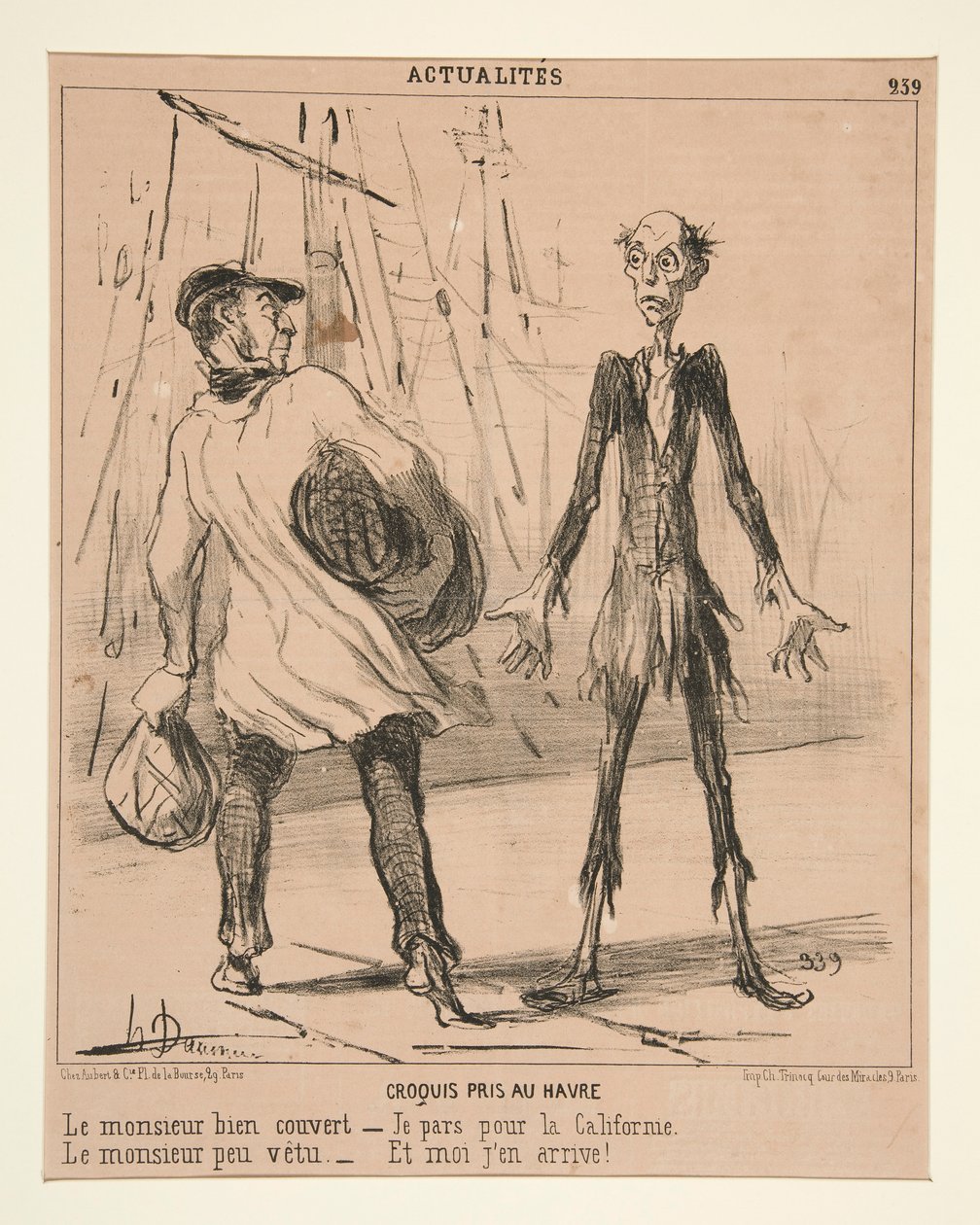 Croquis pris au Havre: Le monsieur bien couvert - Honoré Daumier