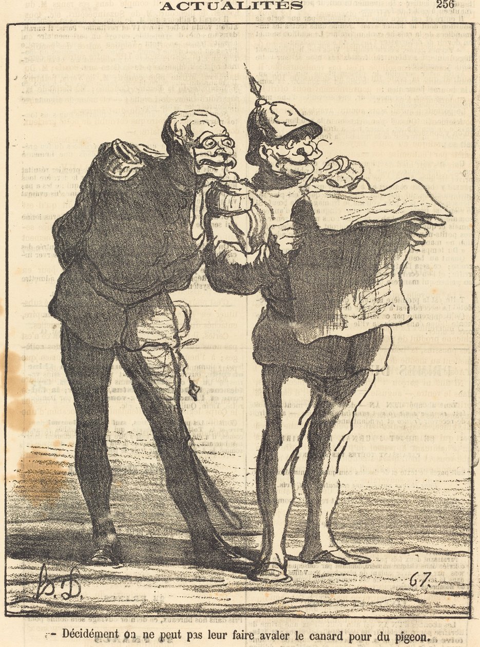 Décidément on ne peut pas... - Honoré Daumier