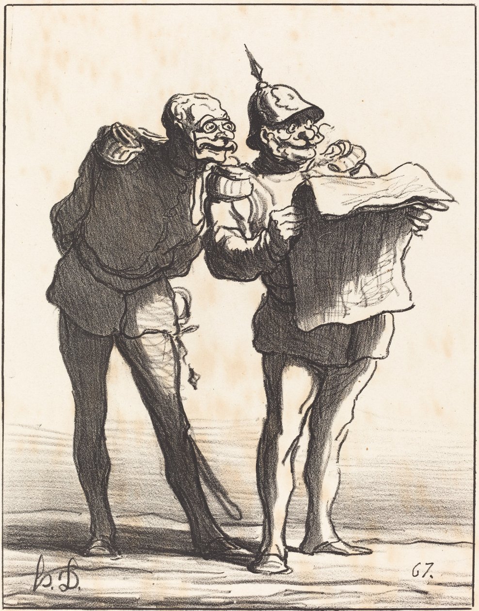 Décidément on ne peut pas... - Honoré Daumier