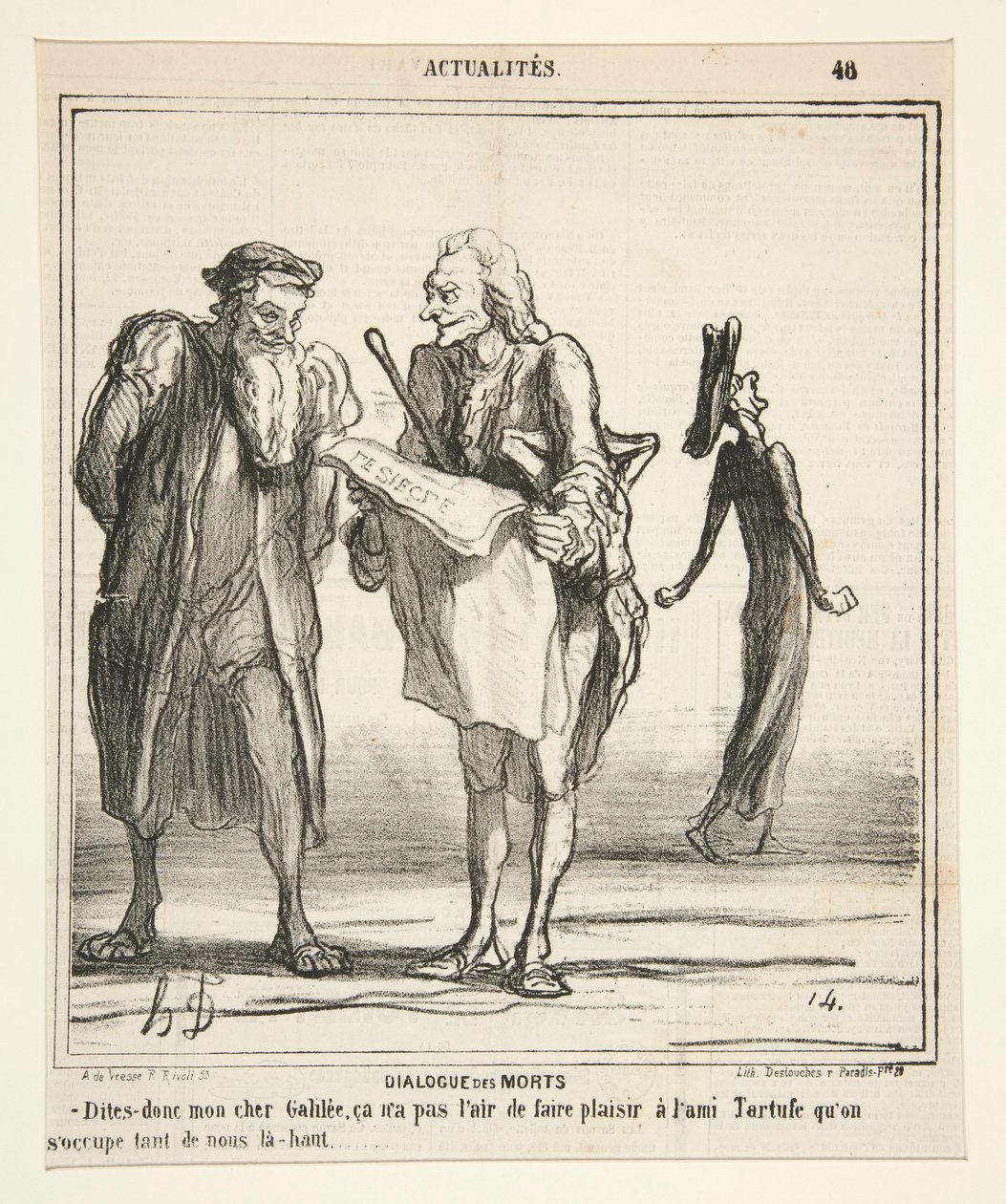 Dialogue des Morts - Dites-donc mon cher Galilée - Honoré Daumier
