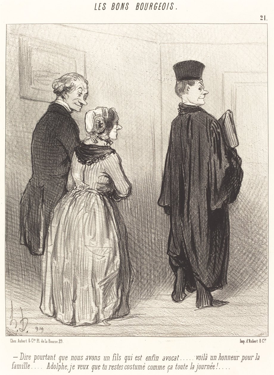 Dire... que nous avons un fils qui est... avocat... - Honoré Daumier