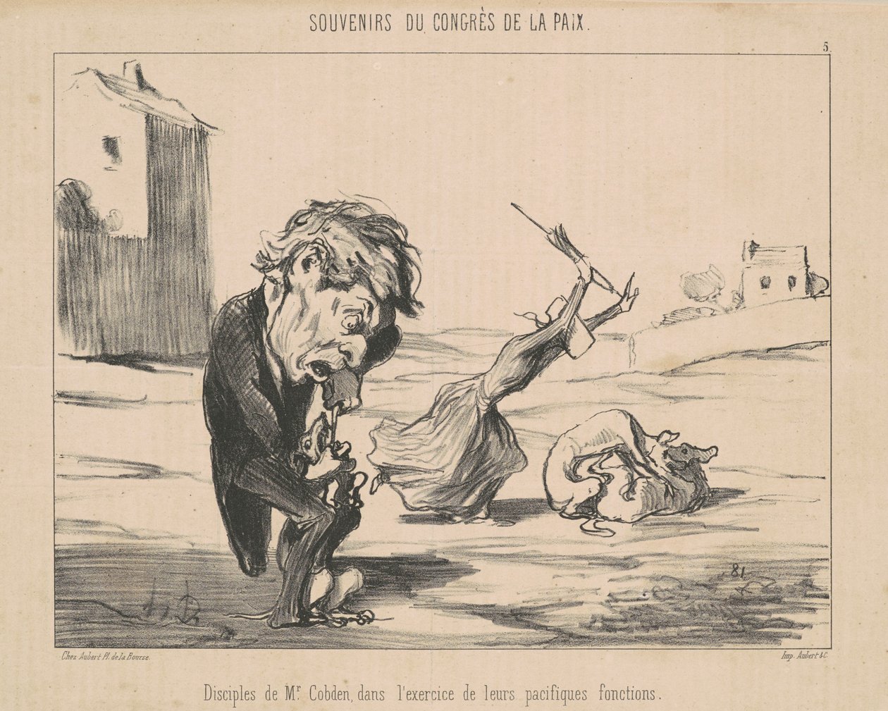 Disciples de M. Cobden - Honoré Daumier