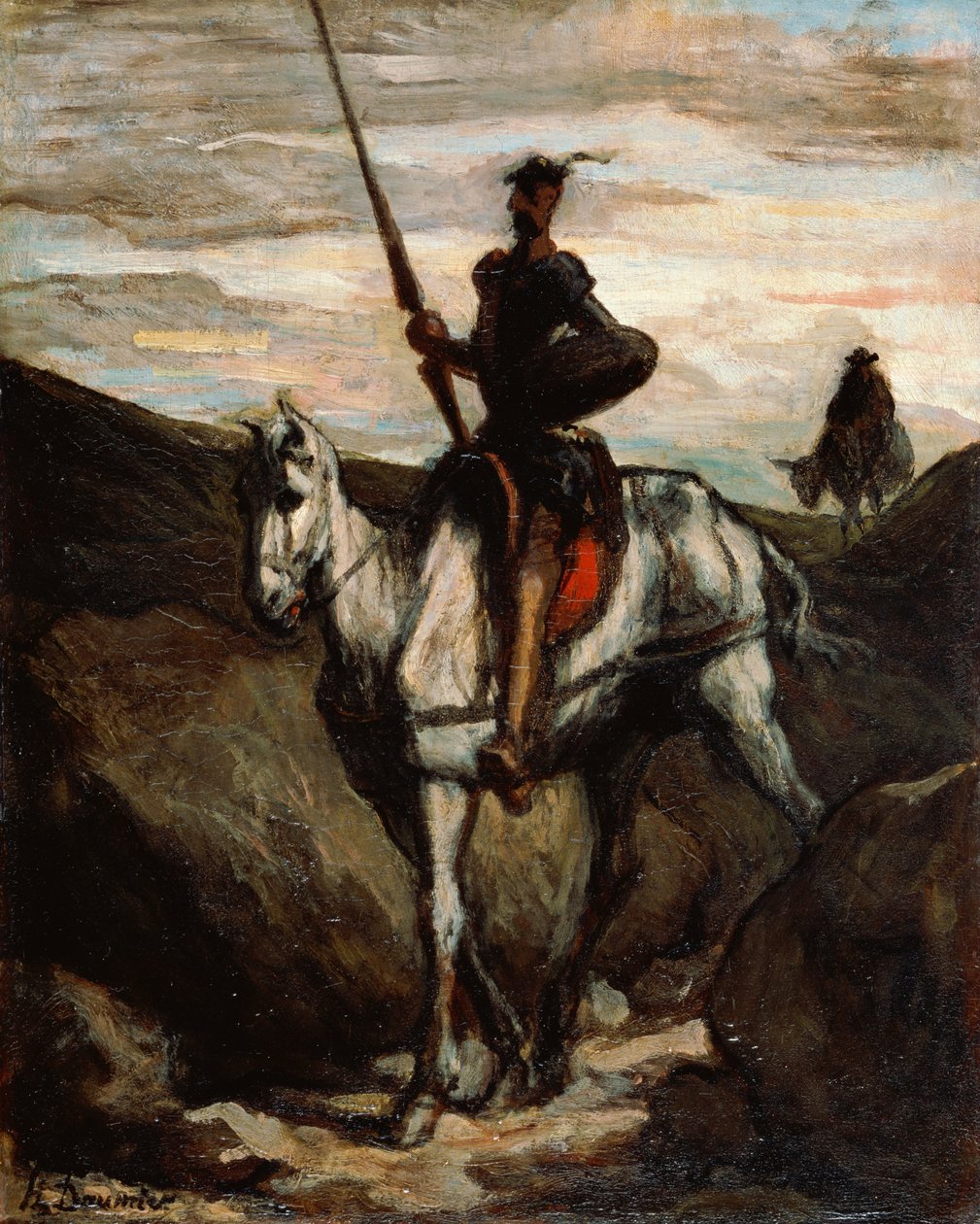 Don Quichotte dans les montagnes - Honoré Daumier