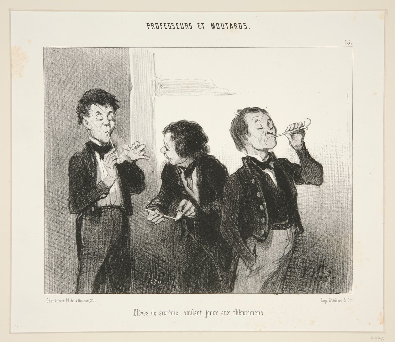 Élèves de sixième voulant jouer aux rhétoriciens - Honoré Daumier