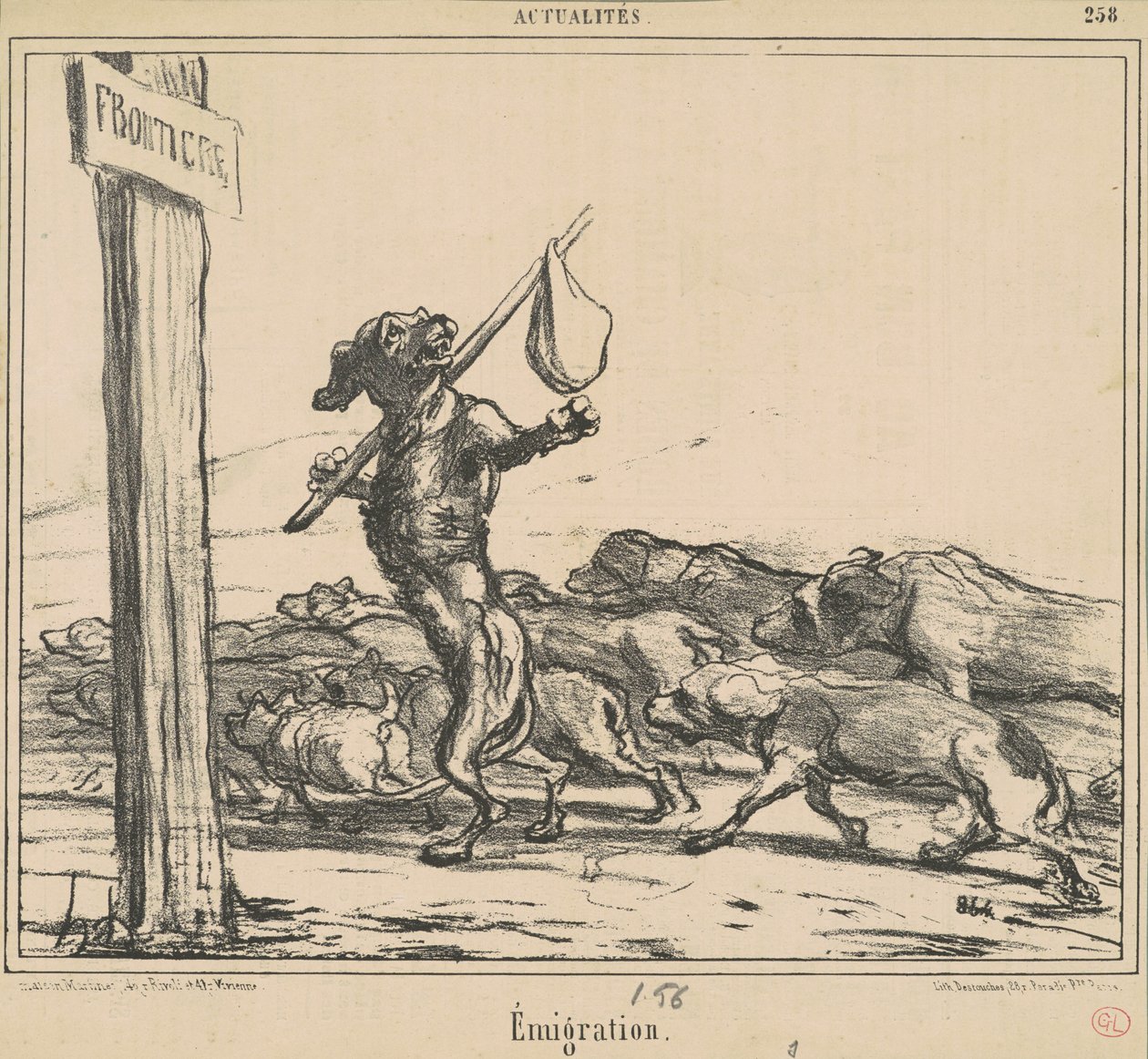 Émigration - Honoré Daumier