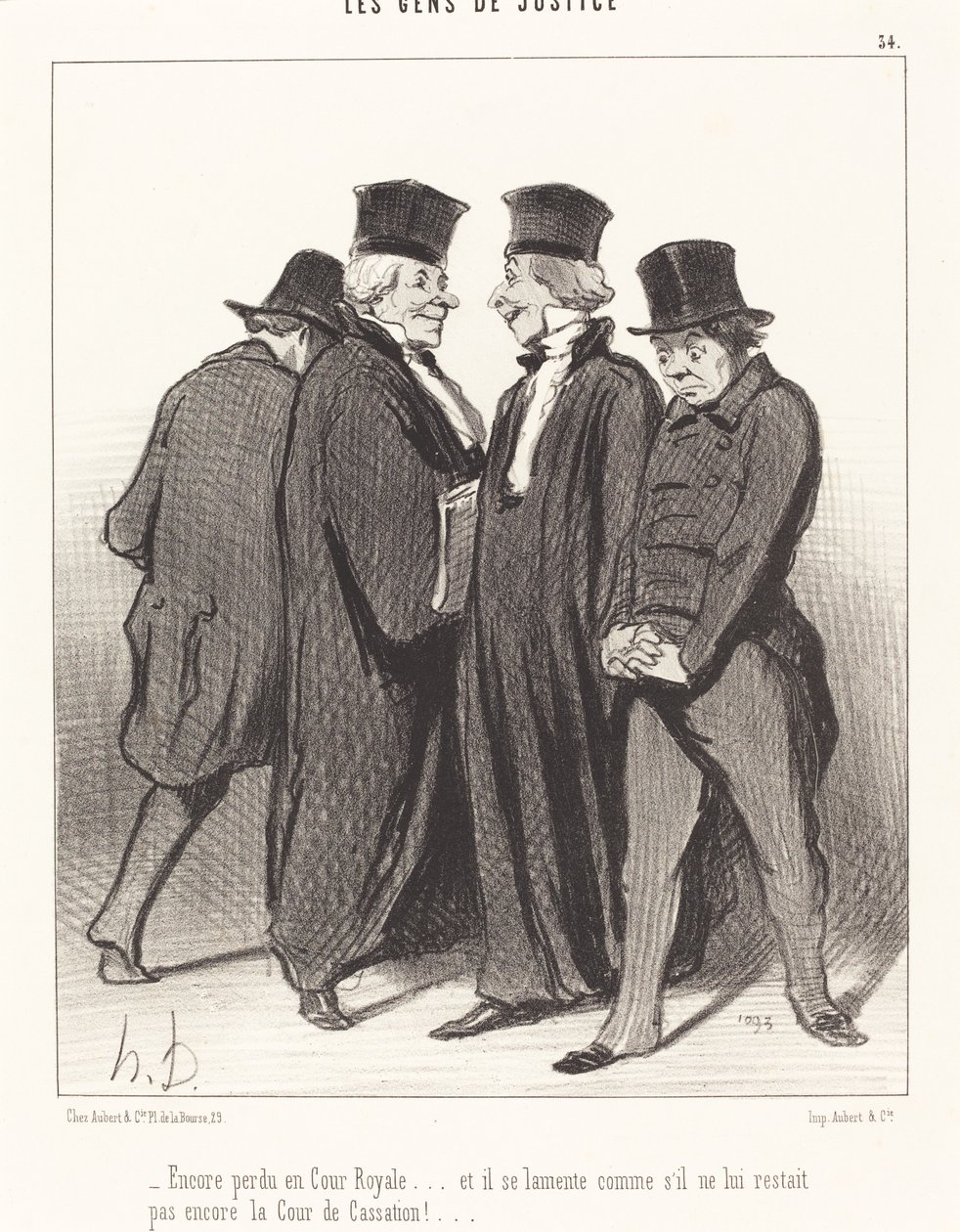 Encore perdu en Cour Royale... et il se lamente... - Honoré Daumier