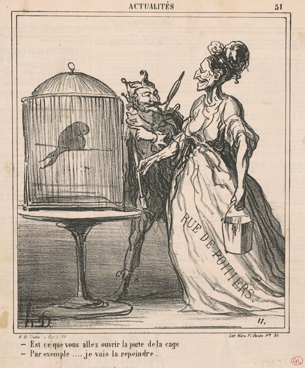 Est-ce que vous allez ouvrir la porte de la cage - Honoré Daumier
