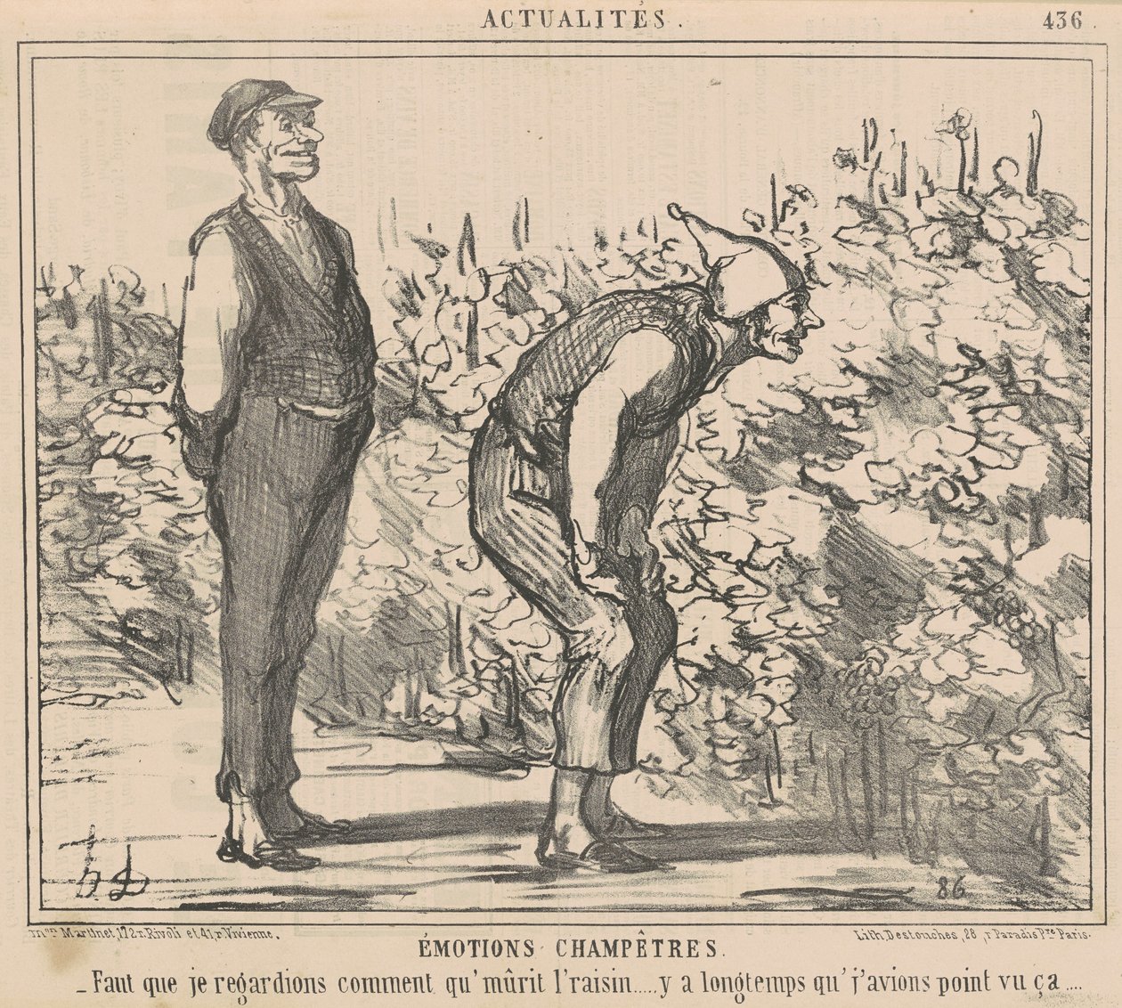 Faut que je regarde comment mûrit le raisin ... - Honoré Daumier