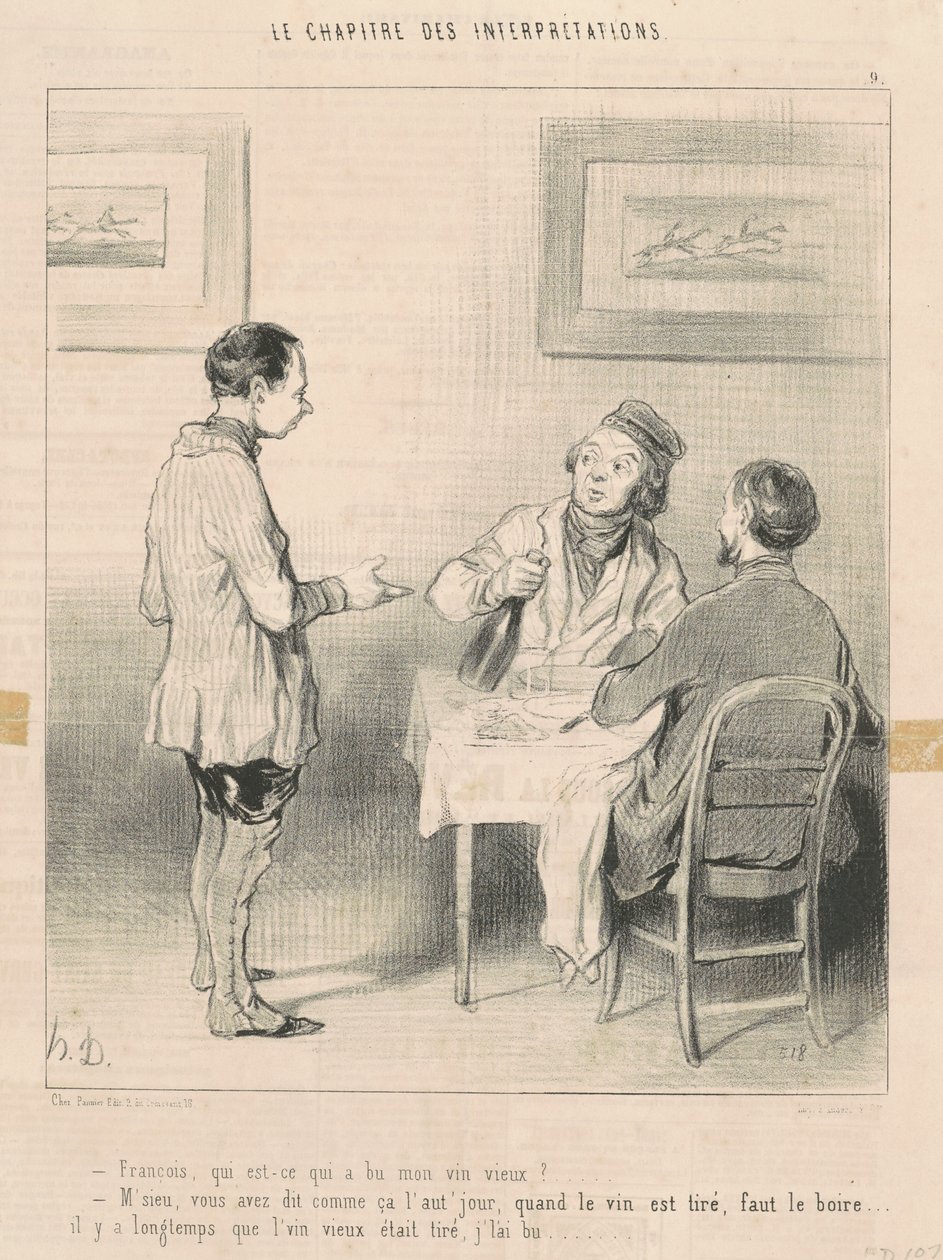 François, qui est-ce qui a bu mon vin ... - Honoré Daumier