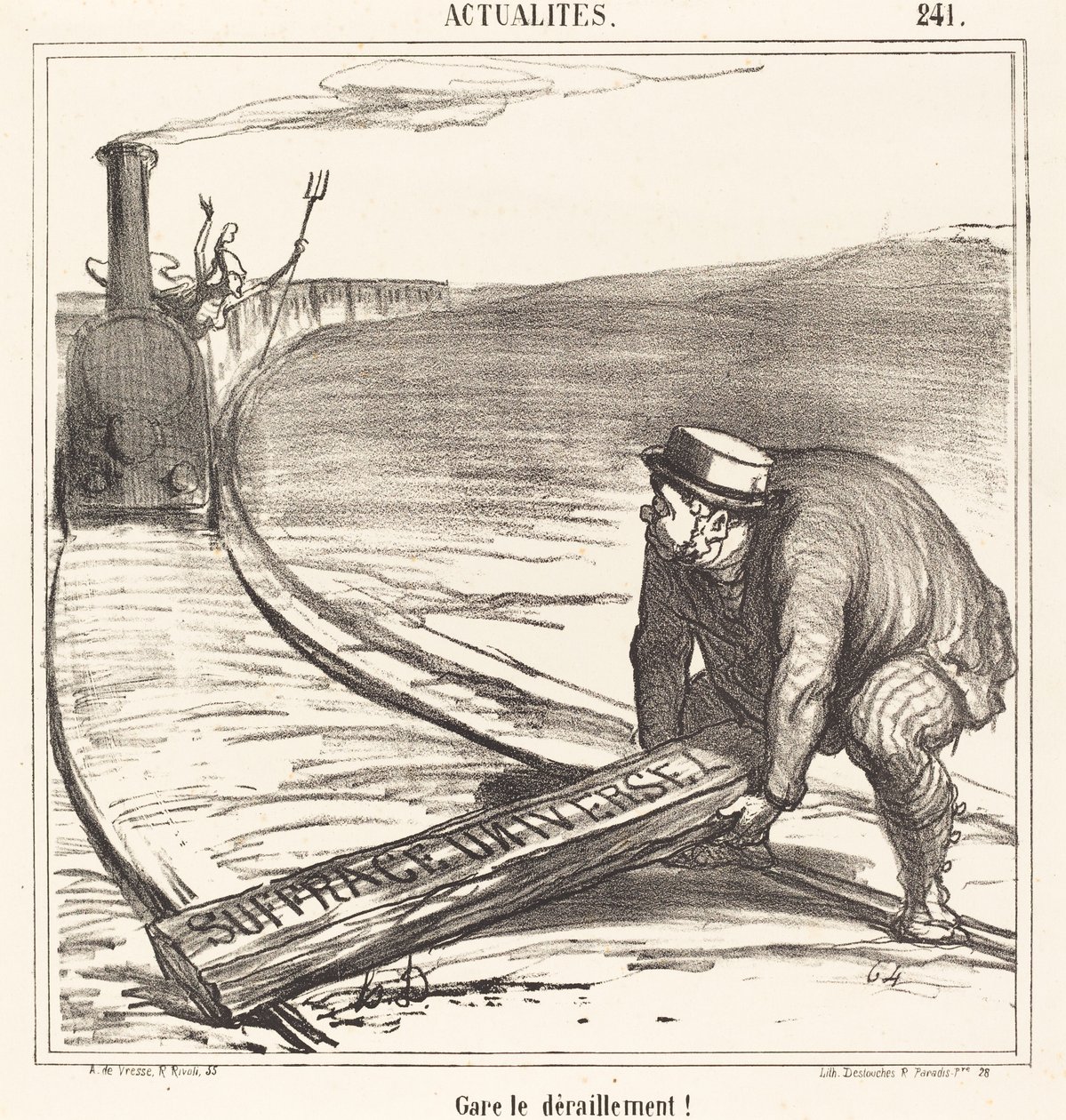 Gare le déraillement! - Honoré Daumier
