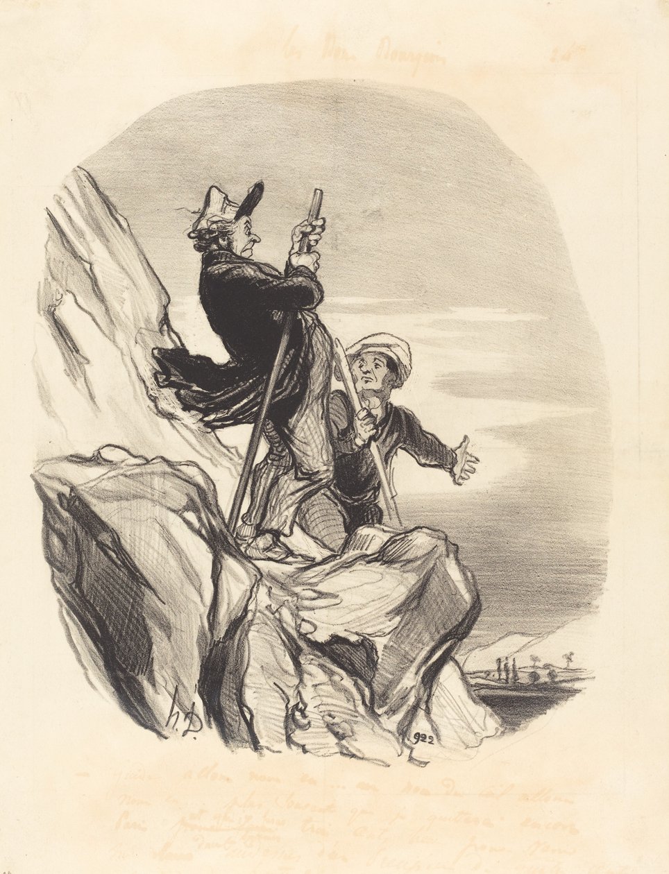 Guide, allons-nous-en... au nom du ciel... - Honoré Daumier