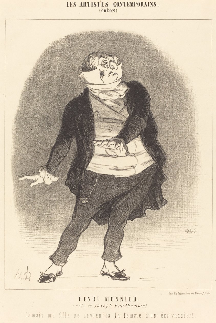 Henri Monnier (Rôle de Joseph Prudhomme) - Honoré Daumier