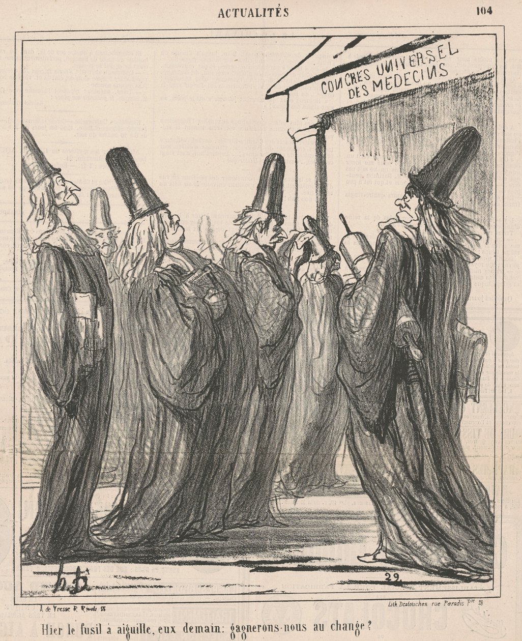 Hier le fusil à aiguille, eux demain ... - Honoré Daumier