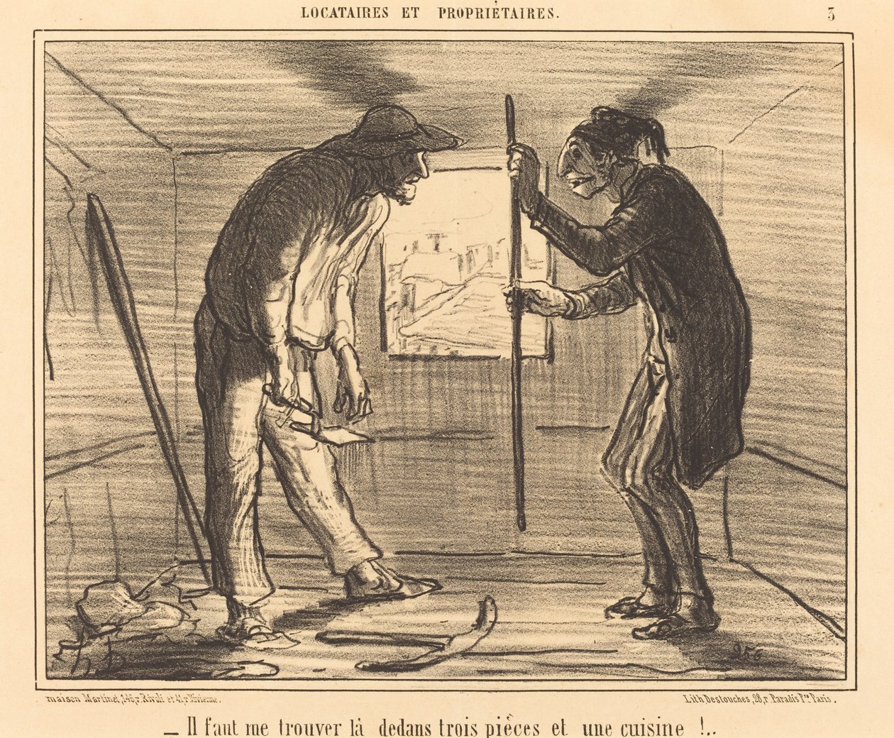 Il faut me trouver... trois pièces... - Honoré Daumier
