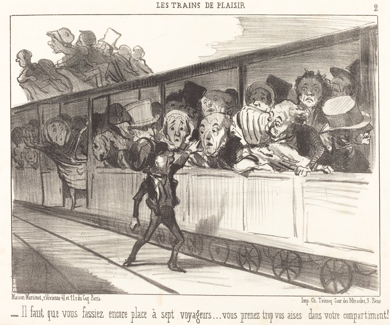 Il faut que vous fassiez encore place... - Honoré Daumier