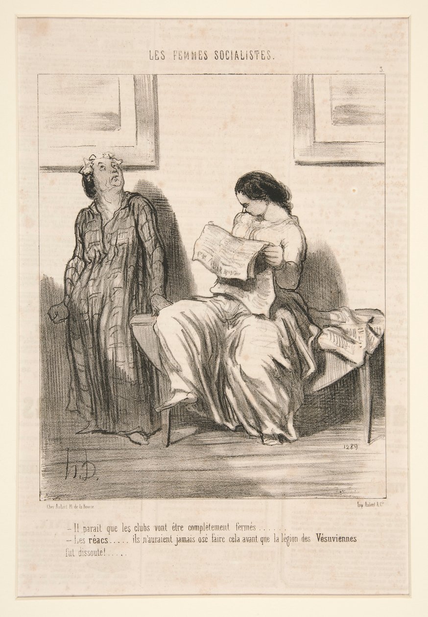 Il paraît que les clubs vont être complètement fermés - Honoré Daumier