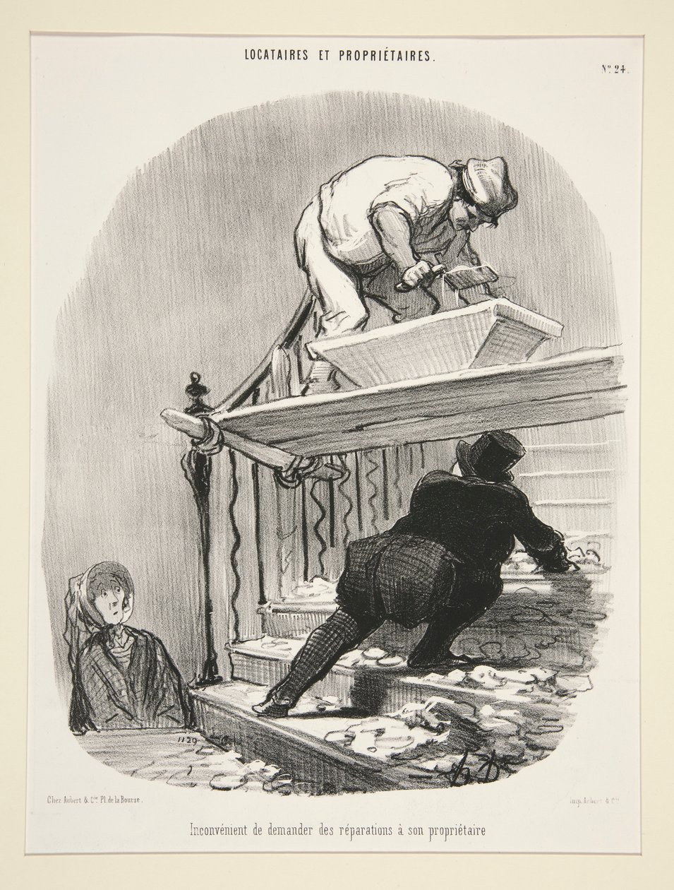 Inconvénient de demander des réparations à son propriétaire, de Locataires et Propriétaires - Honoré Daumier