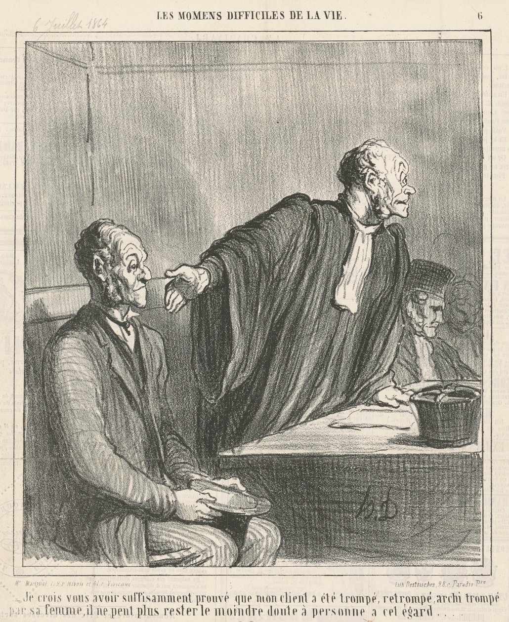 Je crois vous avoir ... prouvé que mon client ... - Honoré Daumier